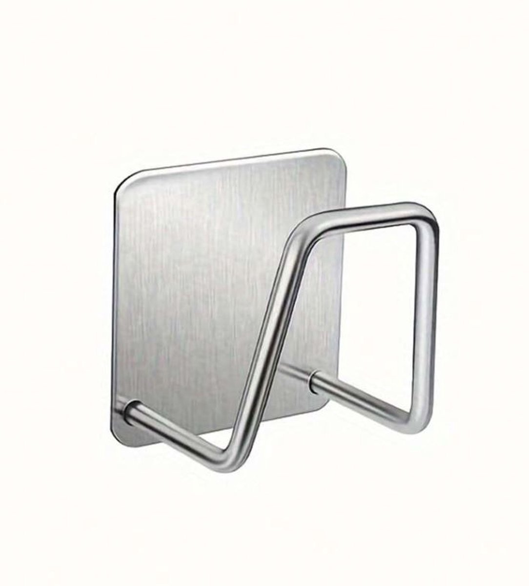 Sponshouder - Gootsteenhaakje - Handdoekhaakje - Keukenhaakje - Spons haakje - Badkamer haakje - Kitchen hook - Zelfklevend - Metaal - 5 cm - Zilverkleurig - Jonyx
