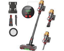 Lubluelu G10 Draadloze Steelstofzuiger 40Kpa- 5 in 1 Handstofzuiger - Zelfstaand Design - 45 Min Gebruikstijd - Verwijderbare Batterij- Anti-klit Borstel - HEPA-filter - LED-koplampen