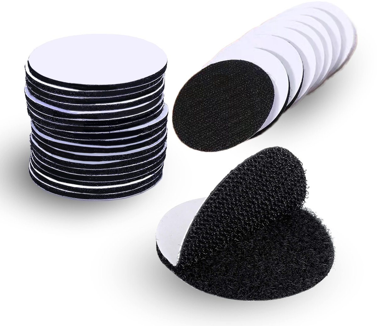 SnelShoppen - 25 Stuks Zelfklevende Ronde Dubbelzijdige Tape 5CM Extra Sterk voor Stof, Muren, Vloeren, Deuren, Kunststof, Metaal, Handwerk en Decorat