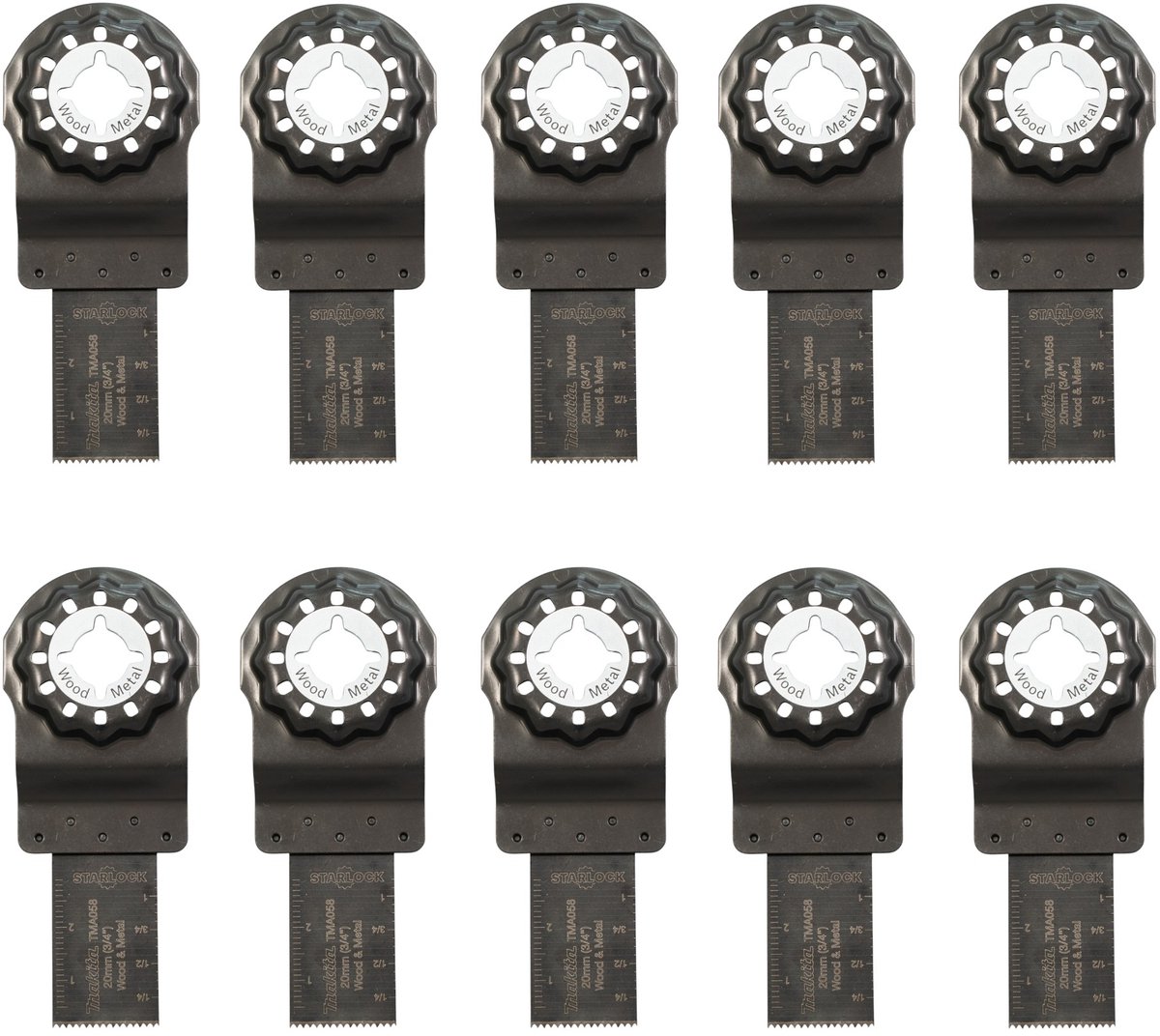 Makita 10x TMA058 invalzaagblad 20 x 30 mm (10x B-64923) Starlock OIS / Plus / Max