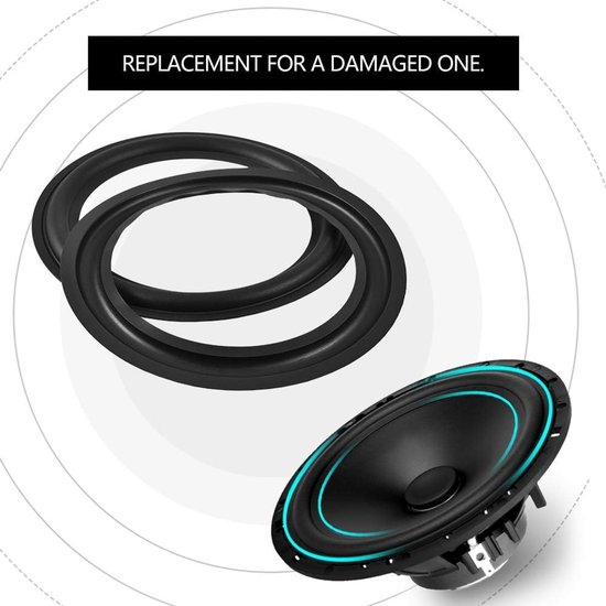 8 Inch Speaker Surround Reparatie, Rubber Woofer Rand Vervangingsonderdelen, Duurzaam en Leeftijdsbestendig — afbeelding 3