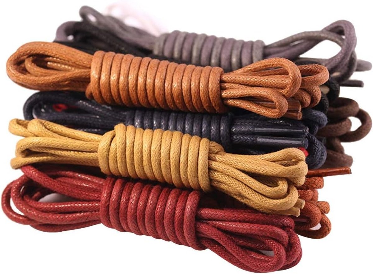 Duurzame ronde veters, scheurvast en 3 mm dun, ideaal voor wandelschoenen, werkschoenen en trekking, kleur khaki, 80 cm