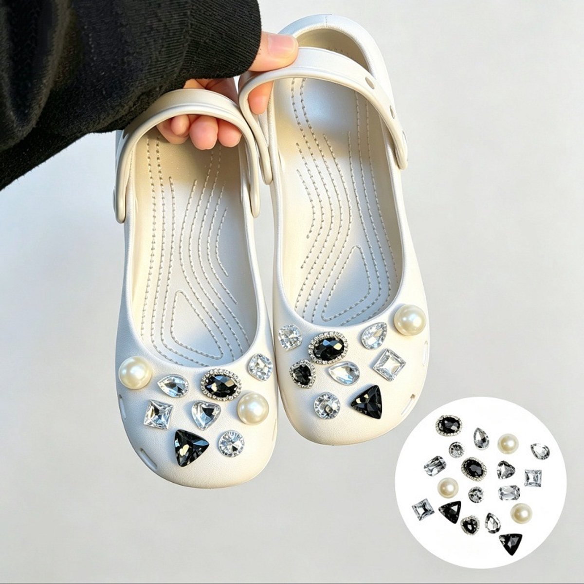 Schoenaccessoires-geschikt voor crocs charms- geschikt voor crocs pins- geschikt voor crocs Accessoires- geschikt voor Crocs Jibbitz-CJ-346 Volledige sterren 18 stukken set