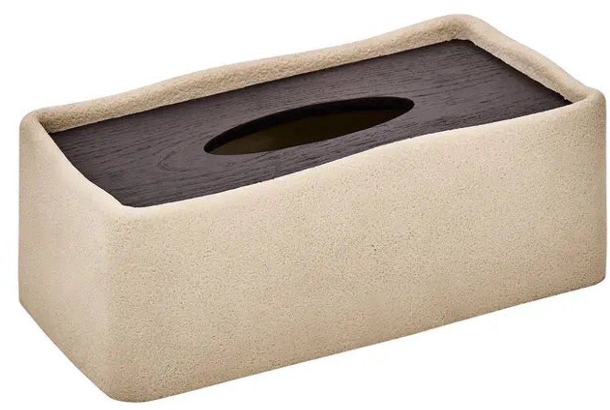 5Five Olea Tissuedoos/Zakdoekdoos - 26x15x10cm - Beige