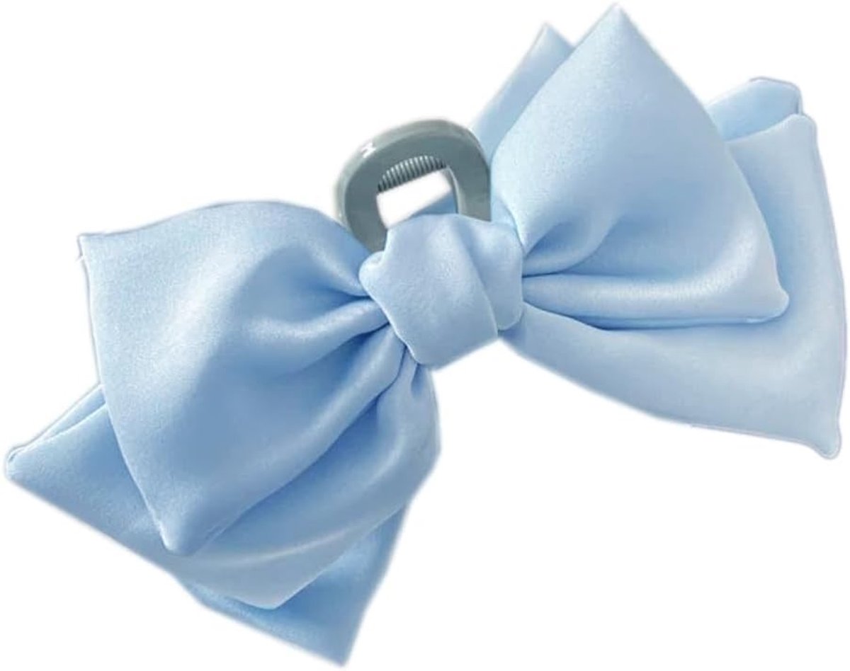 6 stuks grote haarclips met strik, trendy haaraccessoires voor vrouwen en meisjes, blauw, perfect voor de zomer, haarspelden en hoofddeksels
