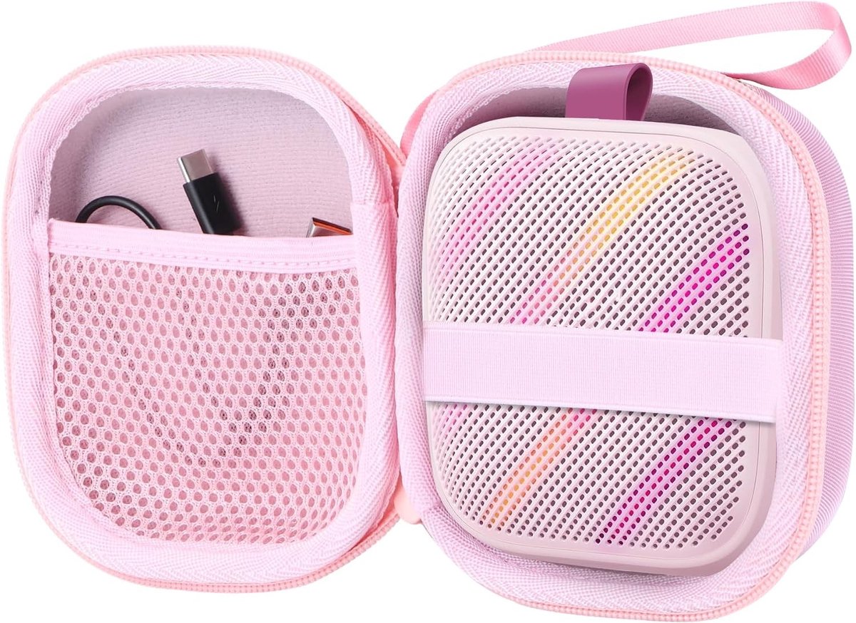 Harde Hoes voor Soundcore Boom Go 3i Draagbare Luidspreker - Bescherming, Stijl en Functionaliteit (Roze)