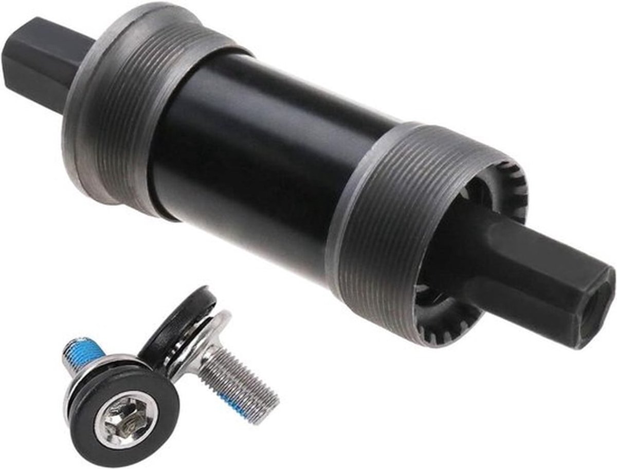 Binnenlager trapas - Vierkant - Verzegeld - Zwart - Fietsas - Waterdichte schroeven - Mountainbike - Fiets - MTB 68 mm - Geschikt voor mountainbike - Zwarte trapas