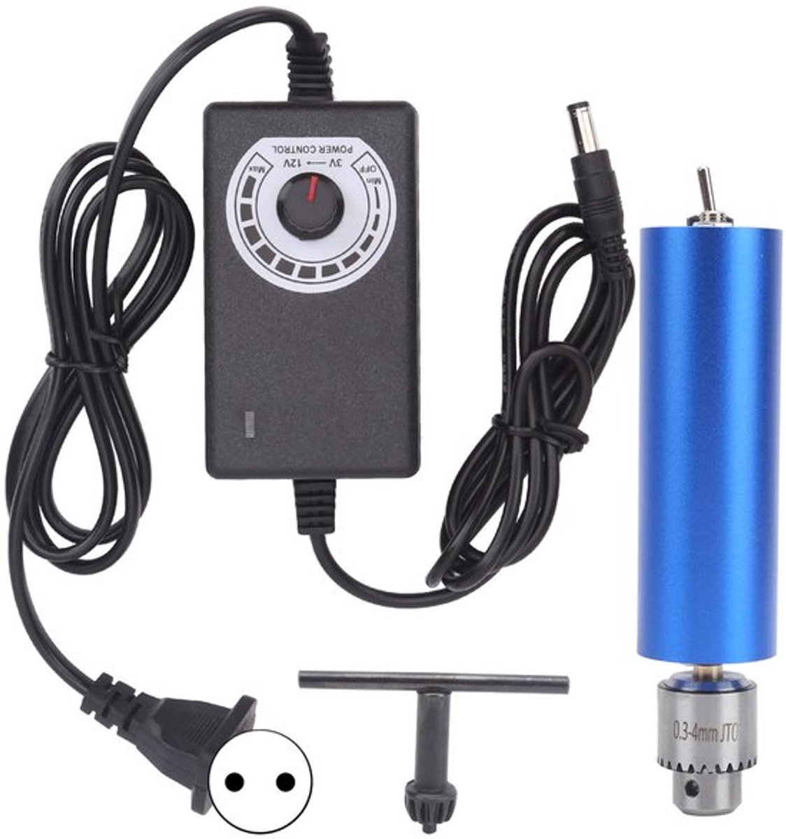 0,3 mm - Micro 4 mm, flexibele boormachine van aluminium, 13.000 rpm, 3-12 V, mini-elektrische handboormachine met snelheidsregeling voor houten, zachte metalen, tegels en snijden kunststof