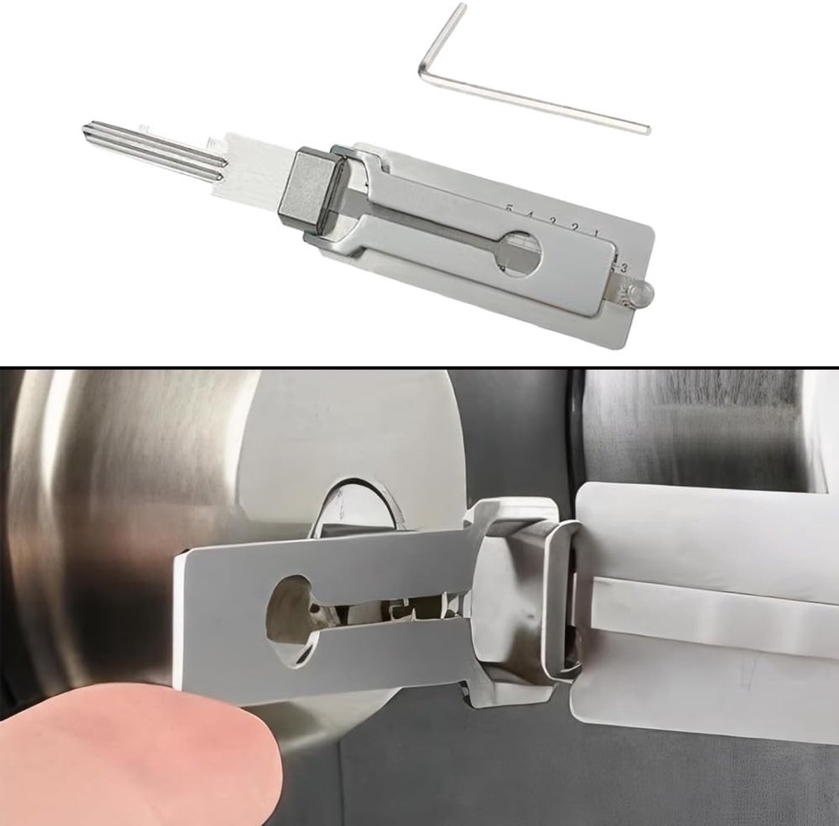 2-in-1 RVS Master Key Decoder - Professionele Lock Picking Tool voor Slotensmeden en Sleuteltechniek — cadeau in Cadeau-ideeën - foto 5