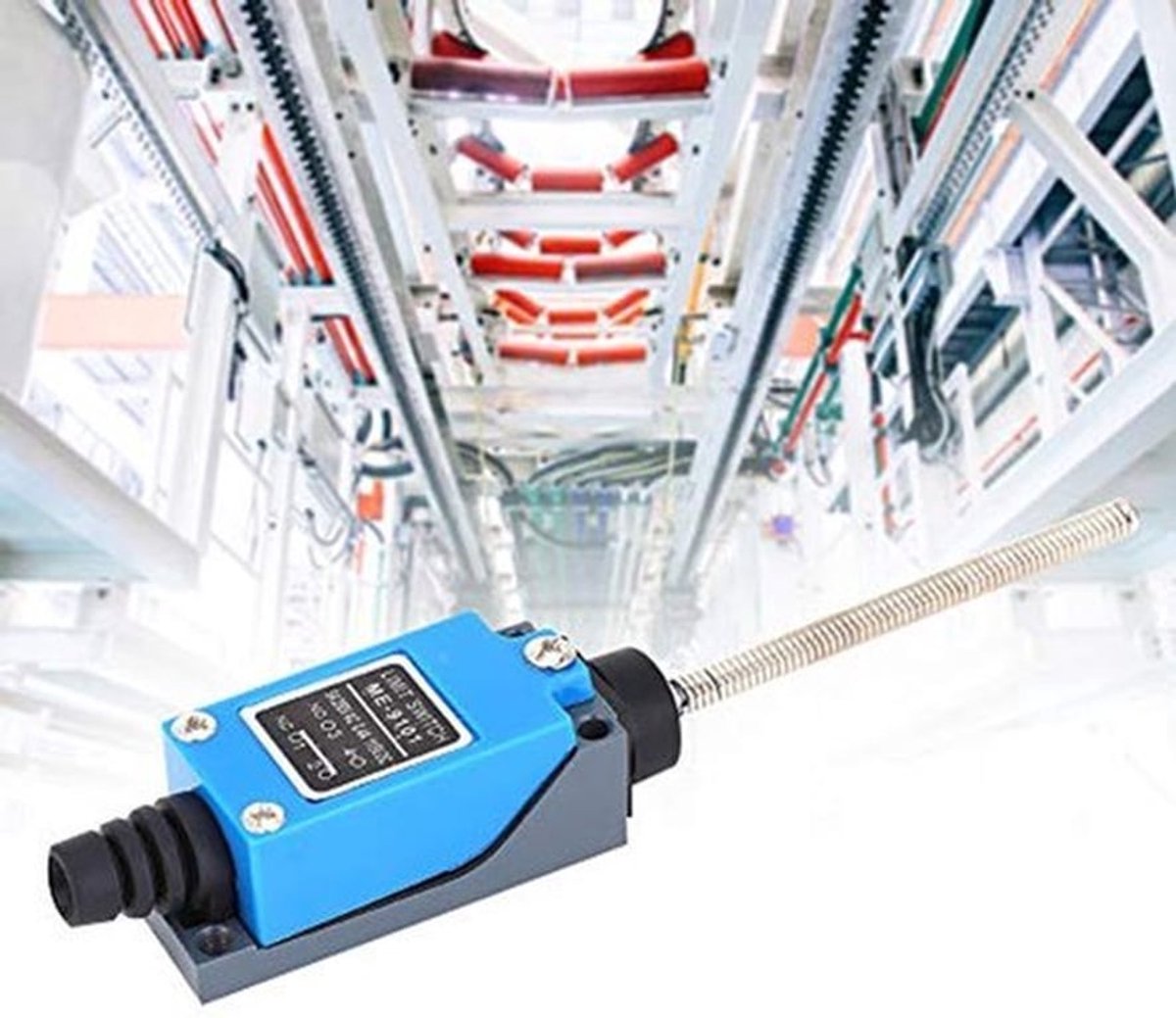 Eindschakelaar - Verstelbare wielen - Micro-momentschakelaar - 250 V AC, 115 V DC - 12 V Hendelmicroschakelaar - 17,3 x 2,7 x 2,4 cm