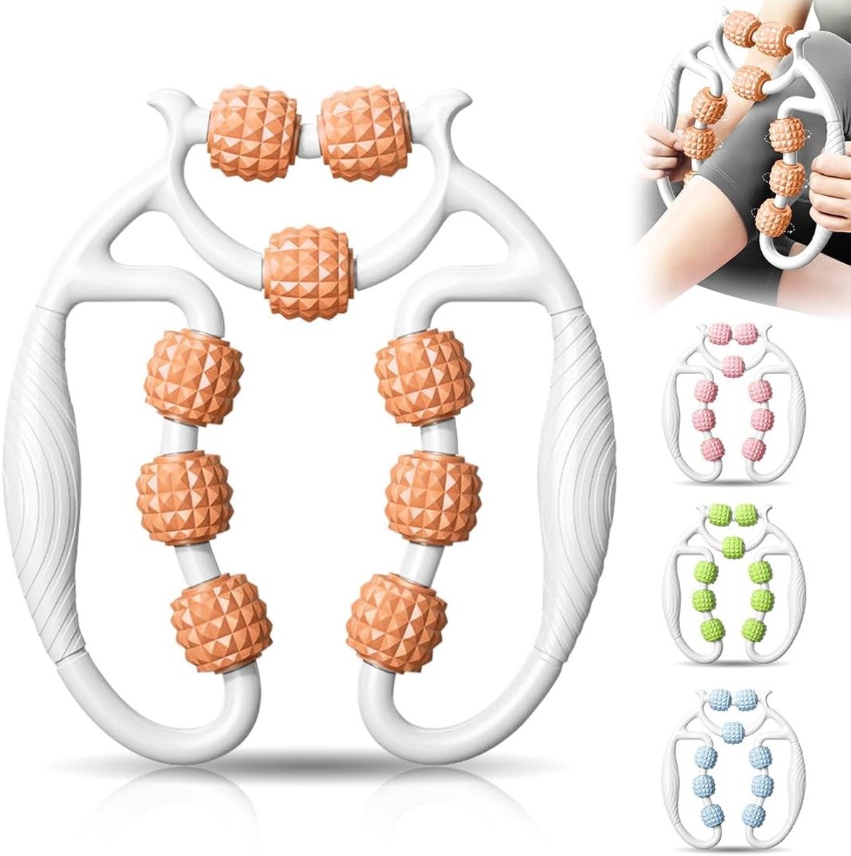 Massage Roller voor Benen - Diepe Weefselmassage, Cellulite Verminderen, Handmatige Massager voor Ontspanning en Pijnverlichting