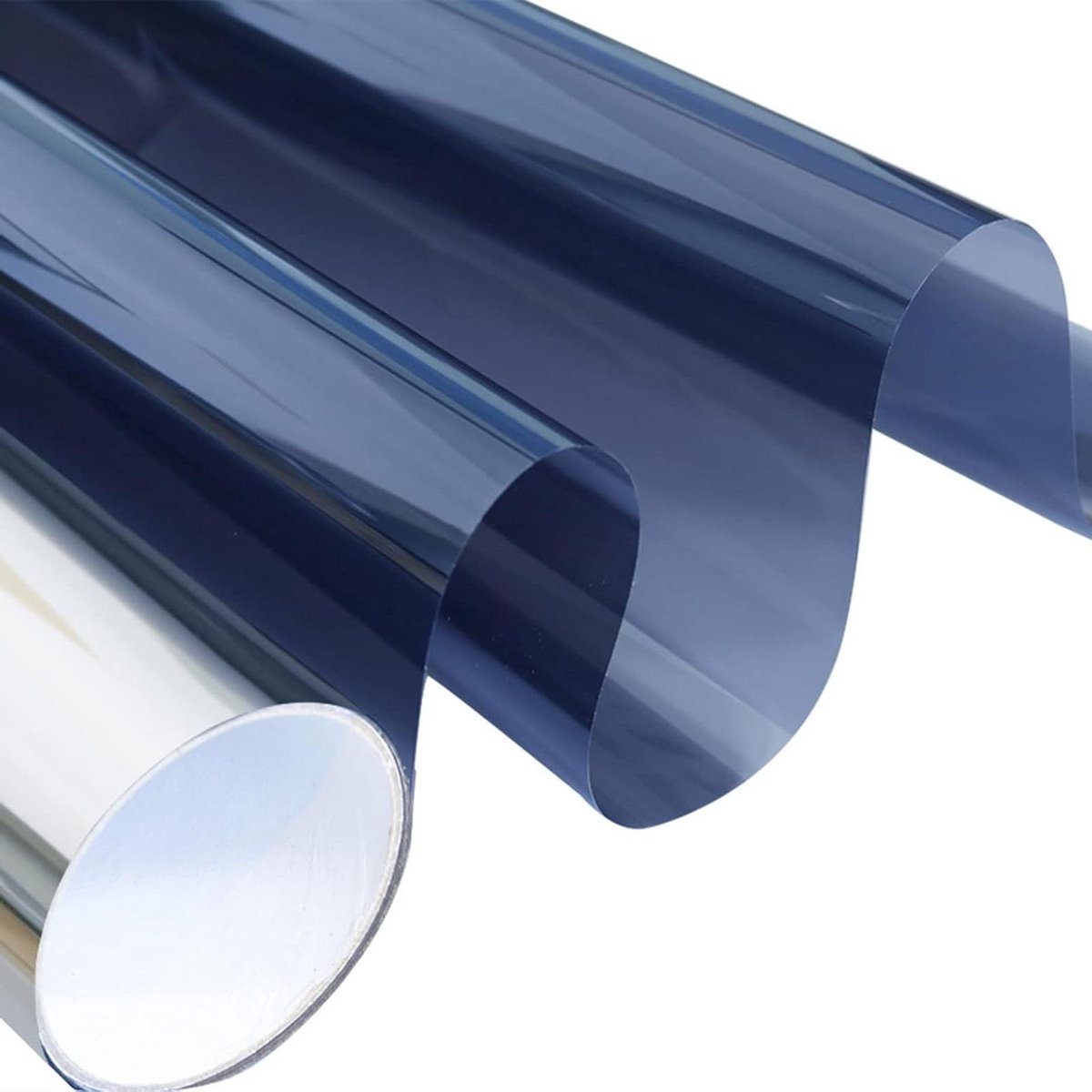 Spiegel Raamfolie - Zonnefilm Statisch - Privacy Creëren - One-Way Effect - 100x900cm - Bl