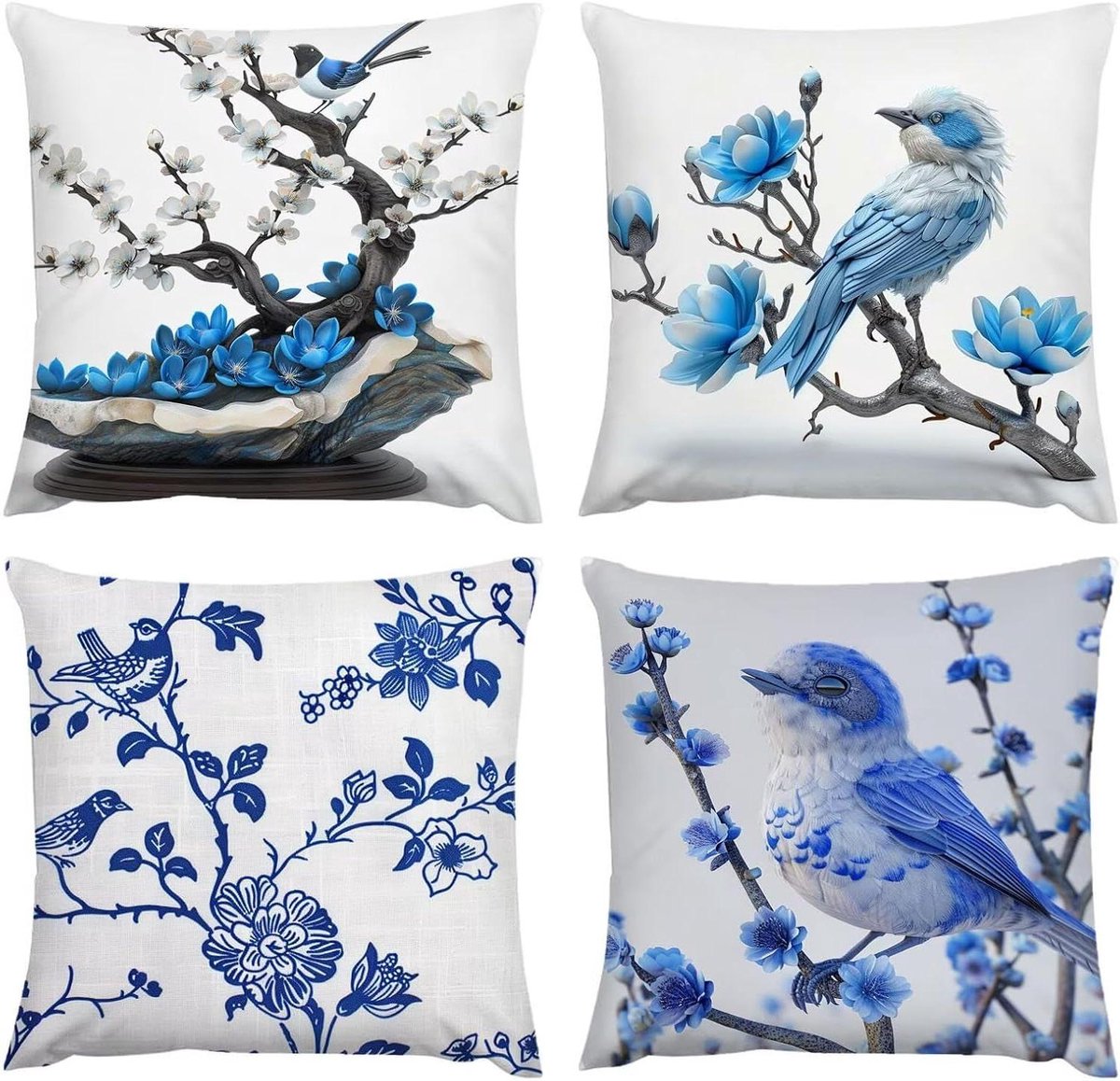 Waterdichte Buitenkussens - Tuinkussens Bankhoes - Buiten Meubels Decoreren - Dubbellaagse Waterdichte Coating - 70 x 70 cm - Blauw