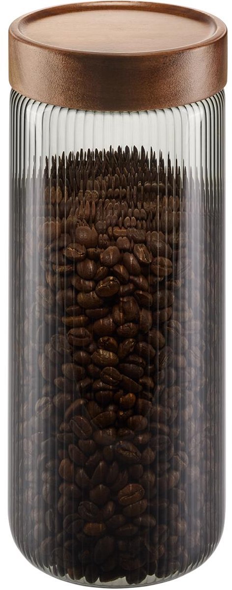 Voedselcontainer, Voorraadpot, 1.5 L, Luchtdicht, Borosilicaatglas, Acaciahout - GEFU | BOKARO