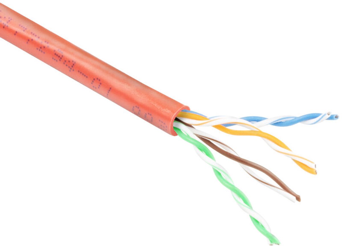 Patchkabel CAT6 UTP soepel rol 100M rood