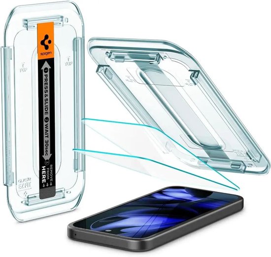 Spigen Screen Protector Geschikt voor Google Pixel 9a - EZ Fit GLAS.tR - 9H Tempered Glass - Case Friendly - Gemakkelijke Installatie - 2-Pack
