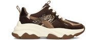 POSH by Poelman GIGI Dames Sneakers - Bruin