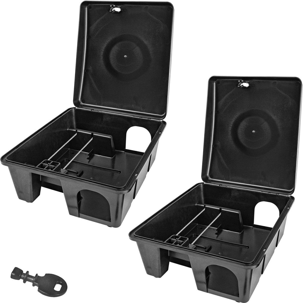 2x Aasstation Ratten Muizen Aasdoos Tuin Muizenval Ratten Aasdoos Doos Rattenval Ratten Aasstation Kinderhuisdierveilige Muisdoos Aasdoos Cadeau Petigi