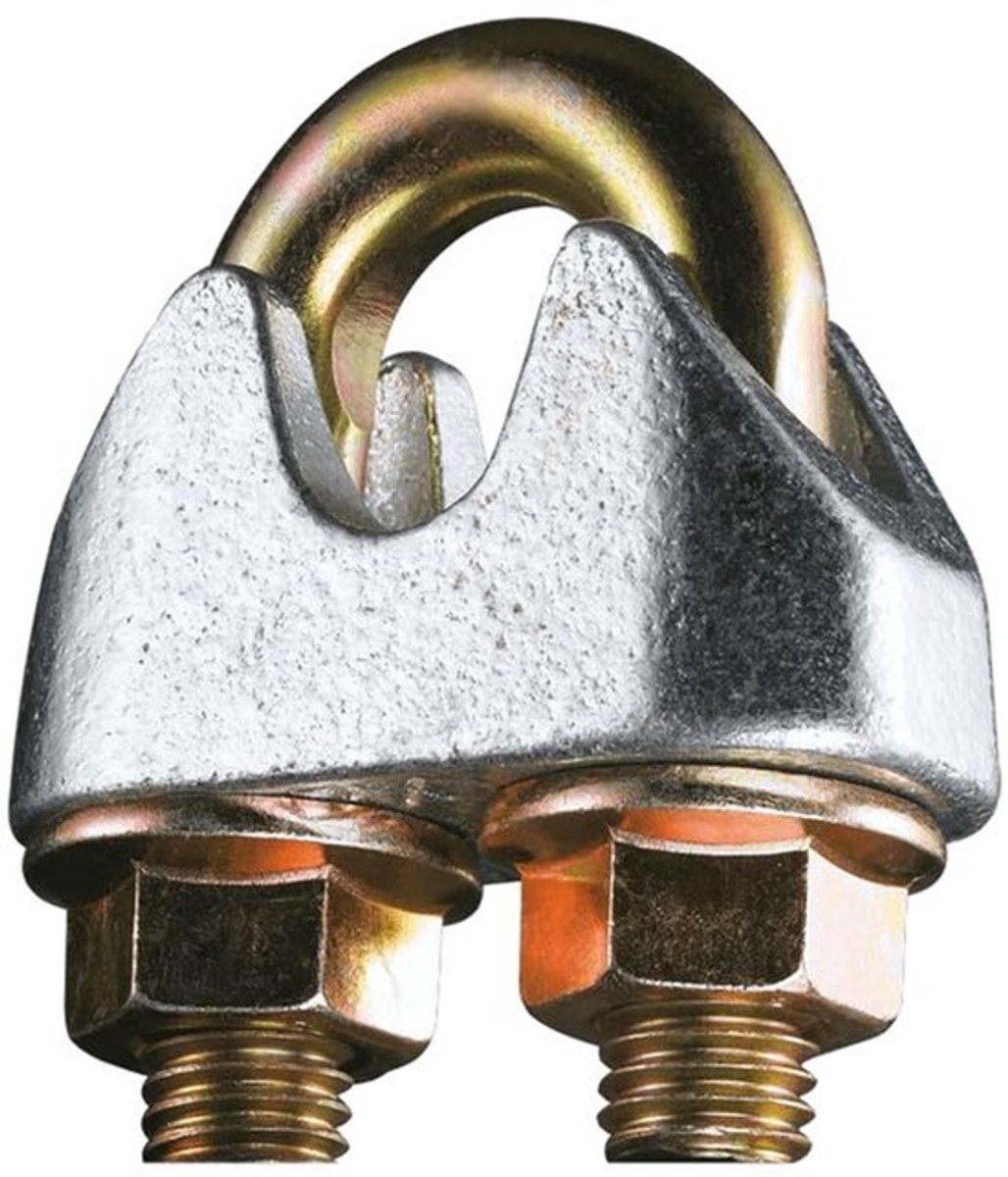 10 x Kabelklem 5 mm - Beugelklemmen voor Staalkabel - Geschikt voor Zonnezeilen