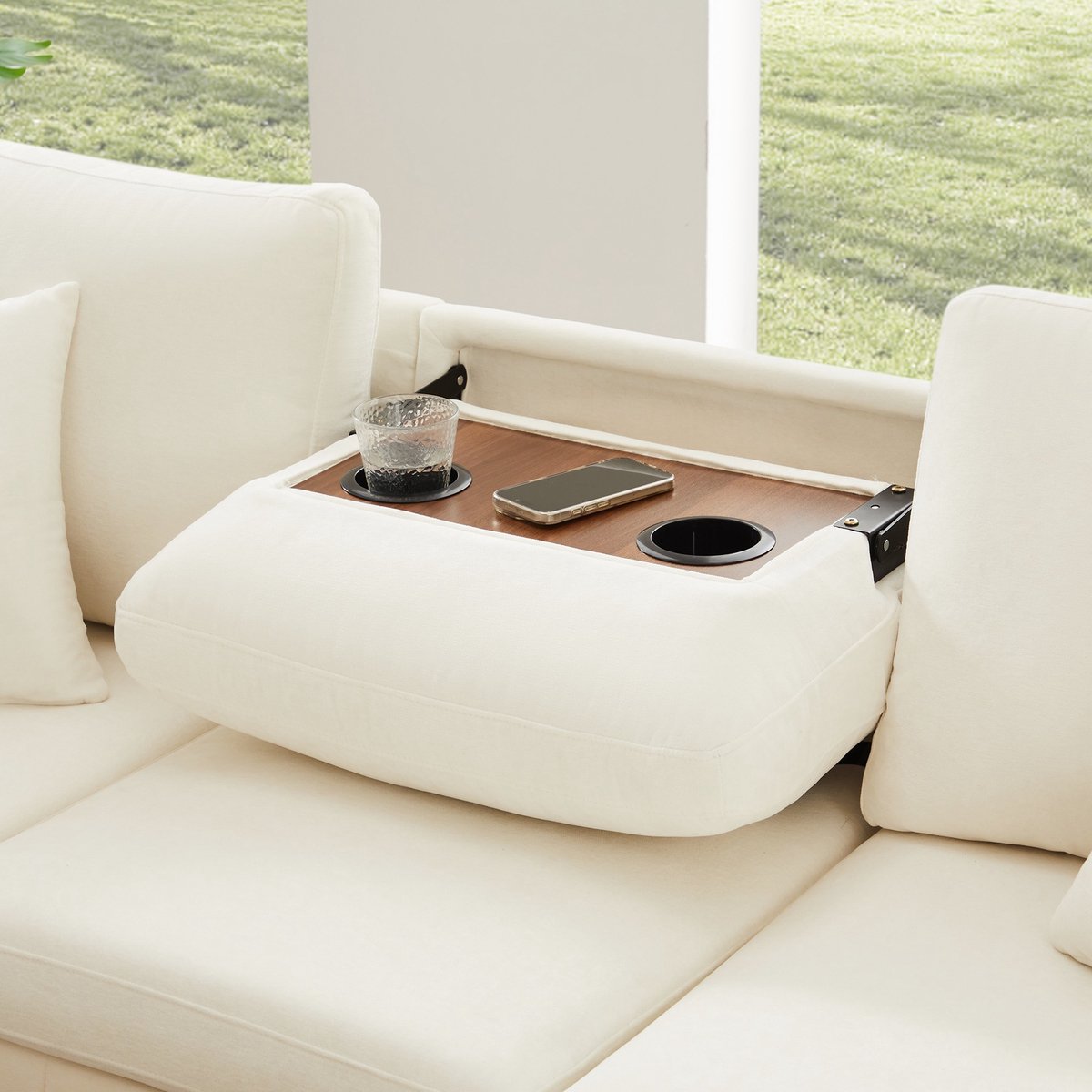 YYchan slaapbank - beige - 205 x 205 x 85 cm