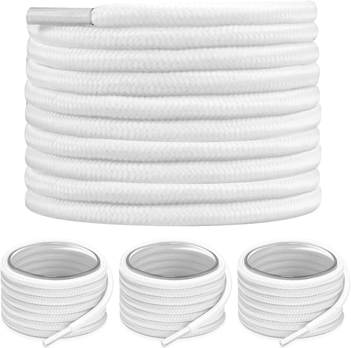 2 paar ronde veters, ø4 mm, duurzame veters voor wandelschoenen, hardloopschoenen en laarzen