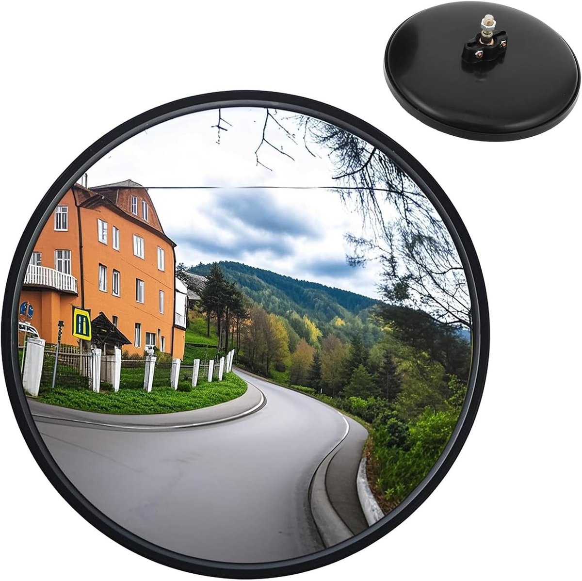 Convex spiegel 17 cm, breedhoek, veiligheidsmirror, voor maximale zichtbaarheid, shatterproof en geschikt voor binnen en buitengebruik