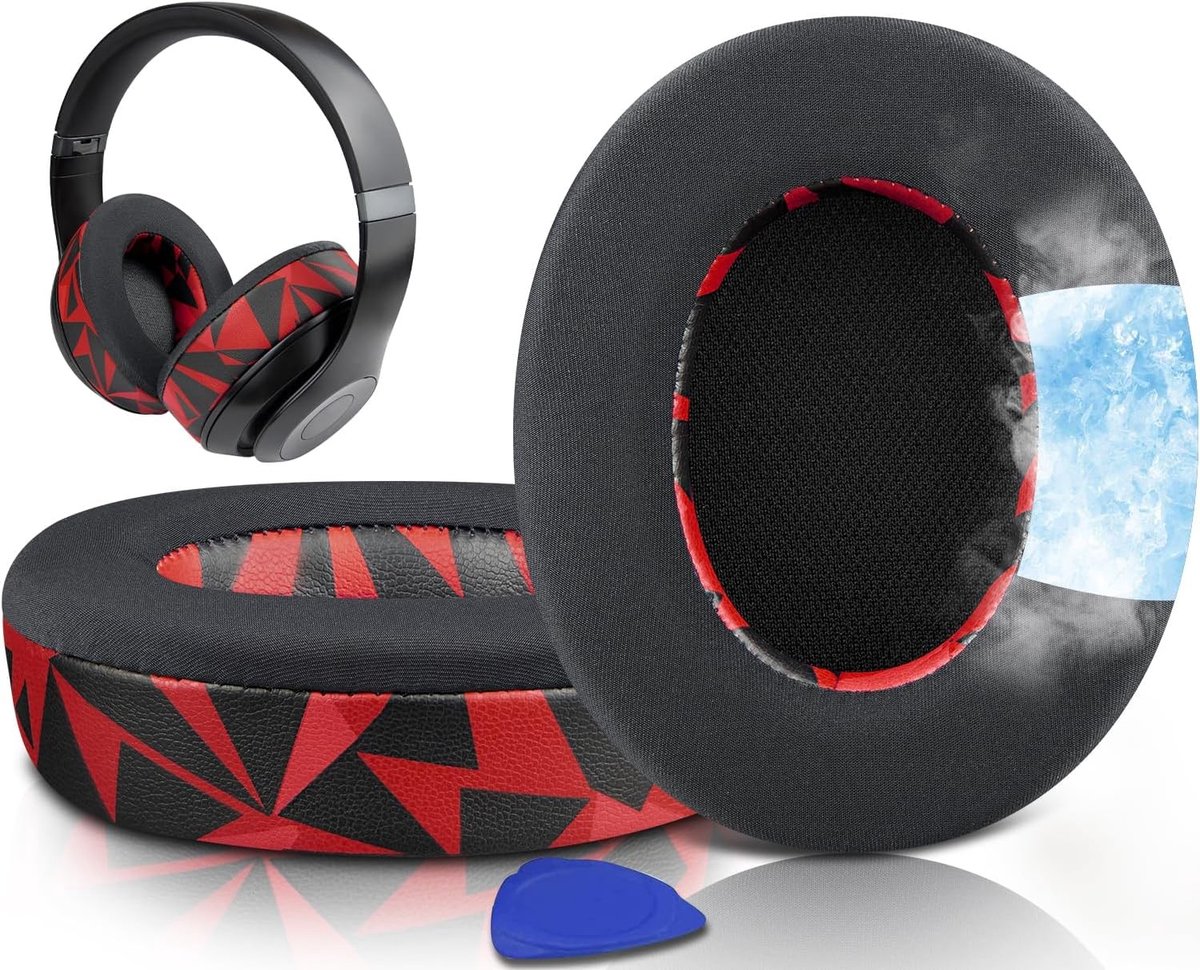 Comfortabele vervangende oorkussens voor noise cancelling hoofdtelefoons, koel gel en zijden stof, hoogwaardig schuim voor ultieme demping