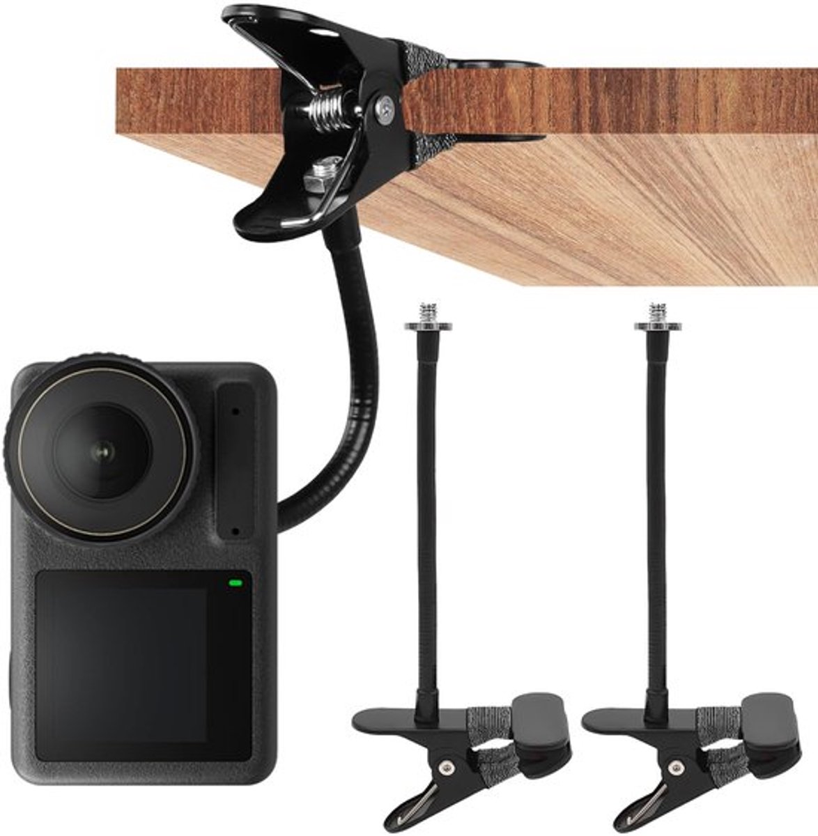 Flexibele houder voor Eufy Cam 2C/2C Pro/3/3C: 3 stuks universele klemhouders voor EufyCam 1/2/EufyCam E, metalen klembevestigingsmasthouder voor Arlo Pro 4/Pro 3/Pro 2/Arlo Ultra/Ultra 2