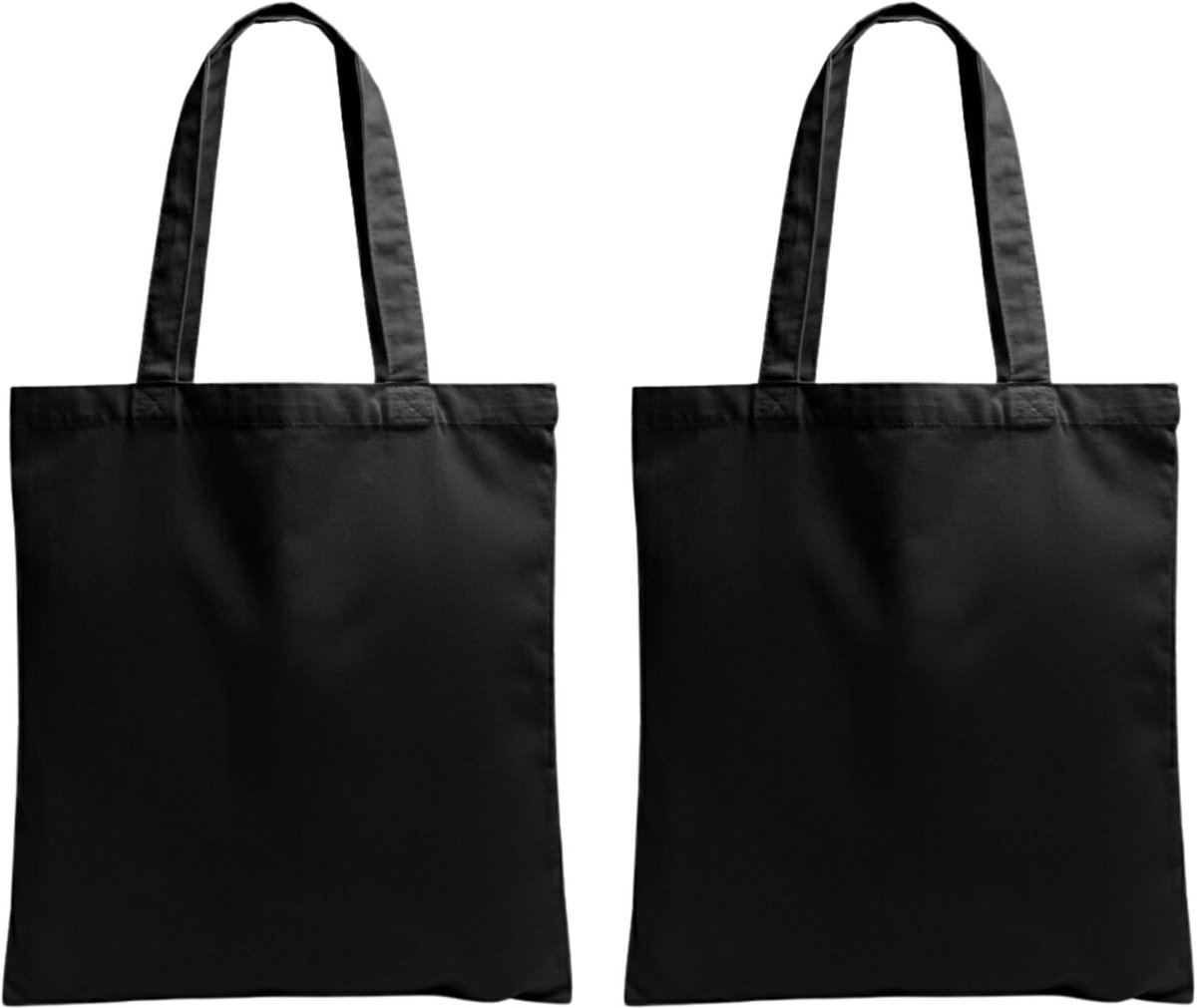 Unisex Tote Bags 38x42cm - Set van 2 Herbruikbare Schoudertassen voor Dagelijks Gebruik
