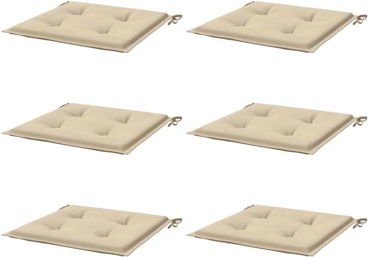 Tuinstoelkussens - Buitenstoelkussens Stoelmatten - Comfortabel Zitten - Waterafstotend Oxfordstof - 40 x 40 x 4 cm - Beige