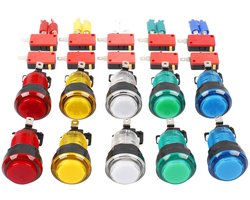 EG STARTS 10 x LED Arcade Keys with Micro Switch Mame Multicade, 5 Colours to Choose - ShopVlot