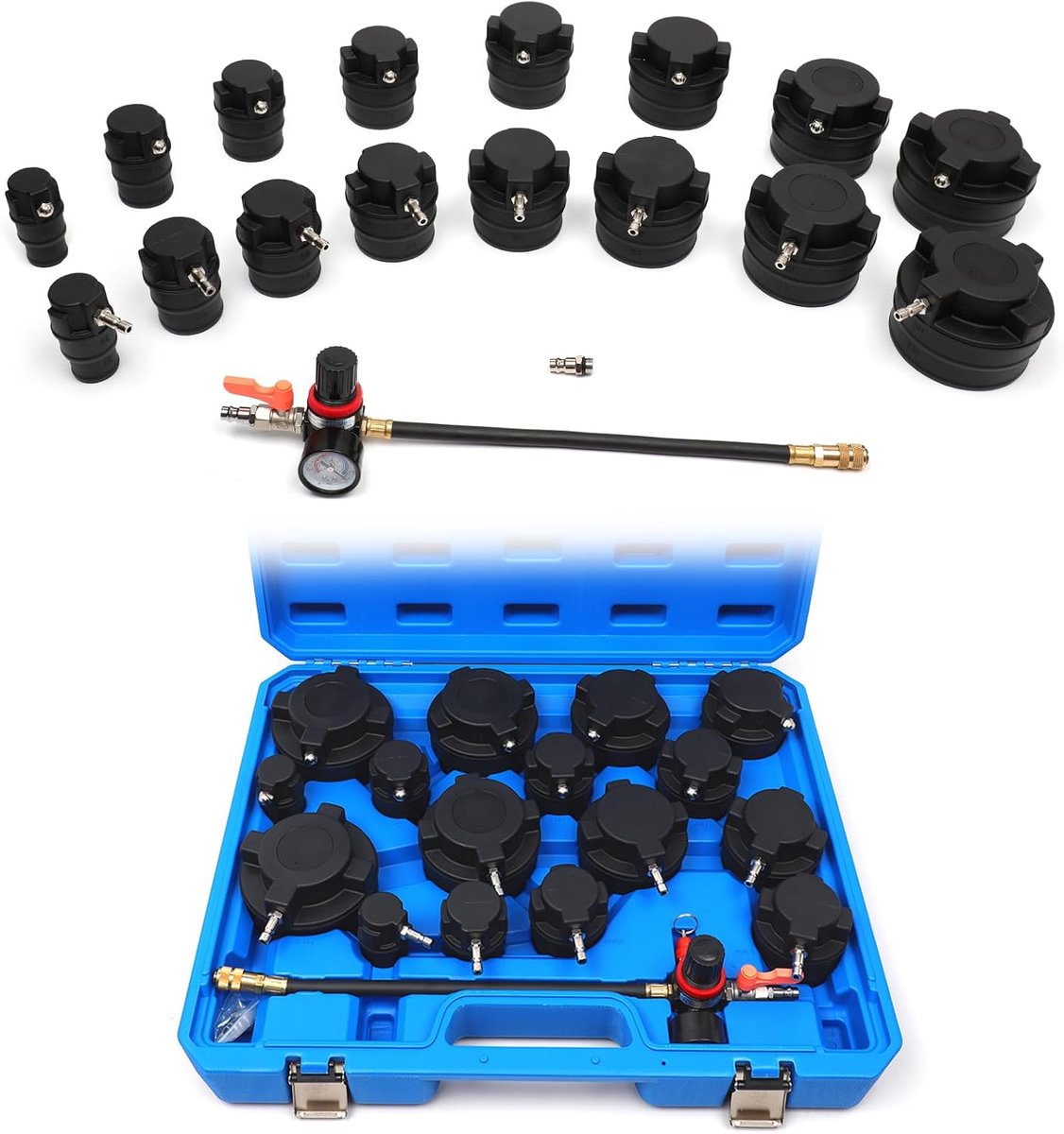 Sprinkler set - drukmeetapparaat - intercooler druktestuitrusting - nauwkeurige metingen voor compressor systemen - ShopVlot