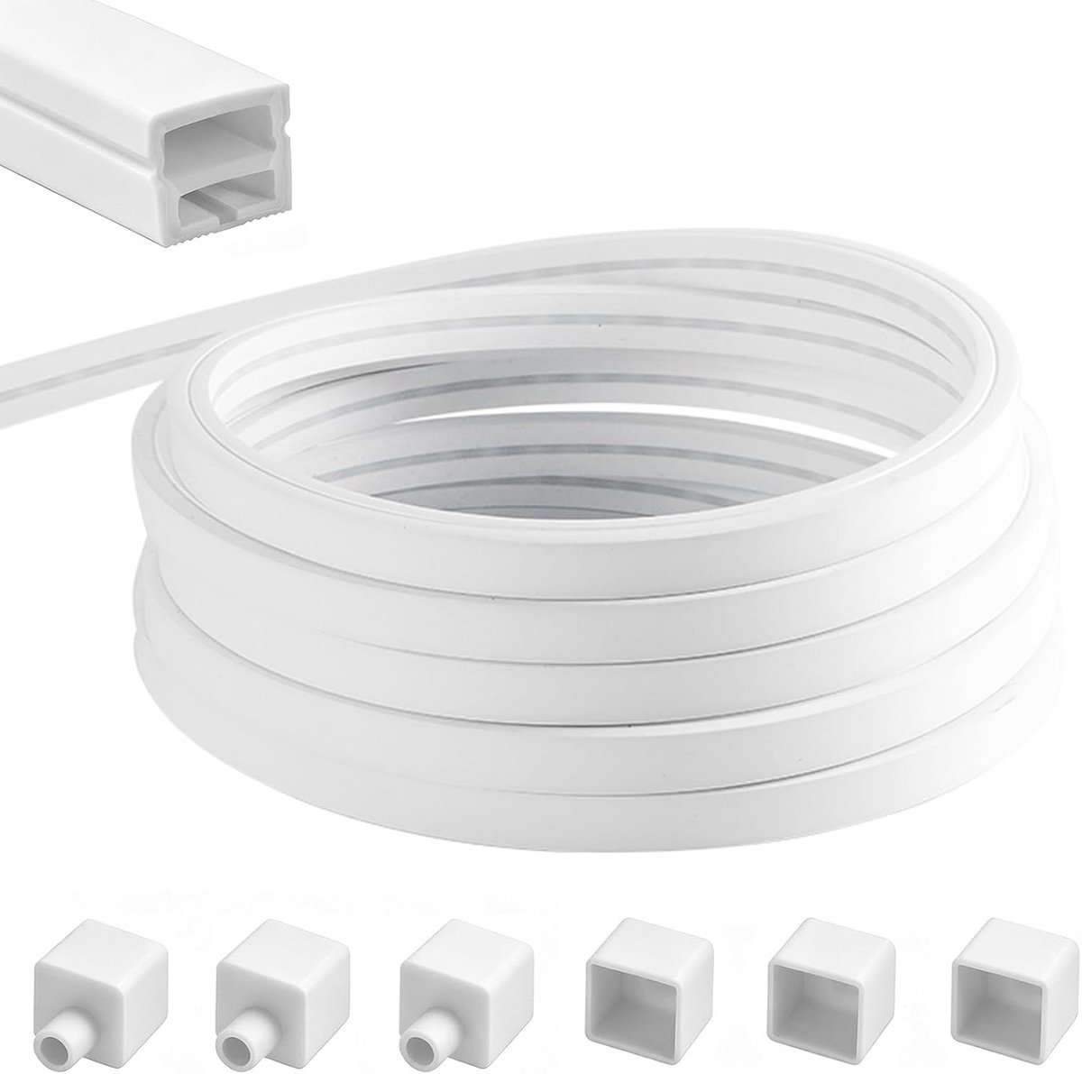 Led-siliconen profiel 6 m - flexibele ledstrip - waterdichte afdekking - ideaal voor akoestische panelen - ShopVlot