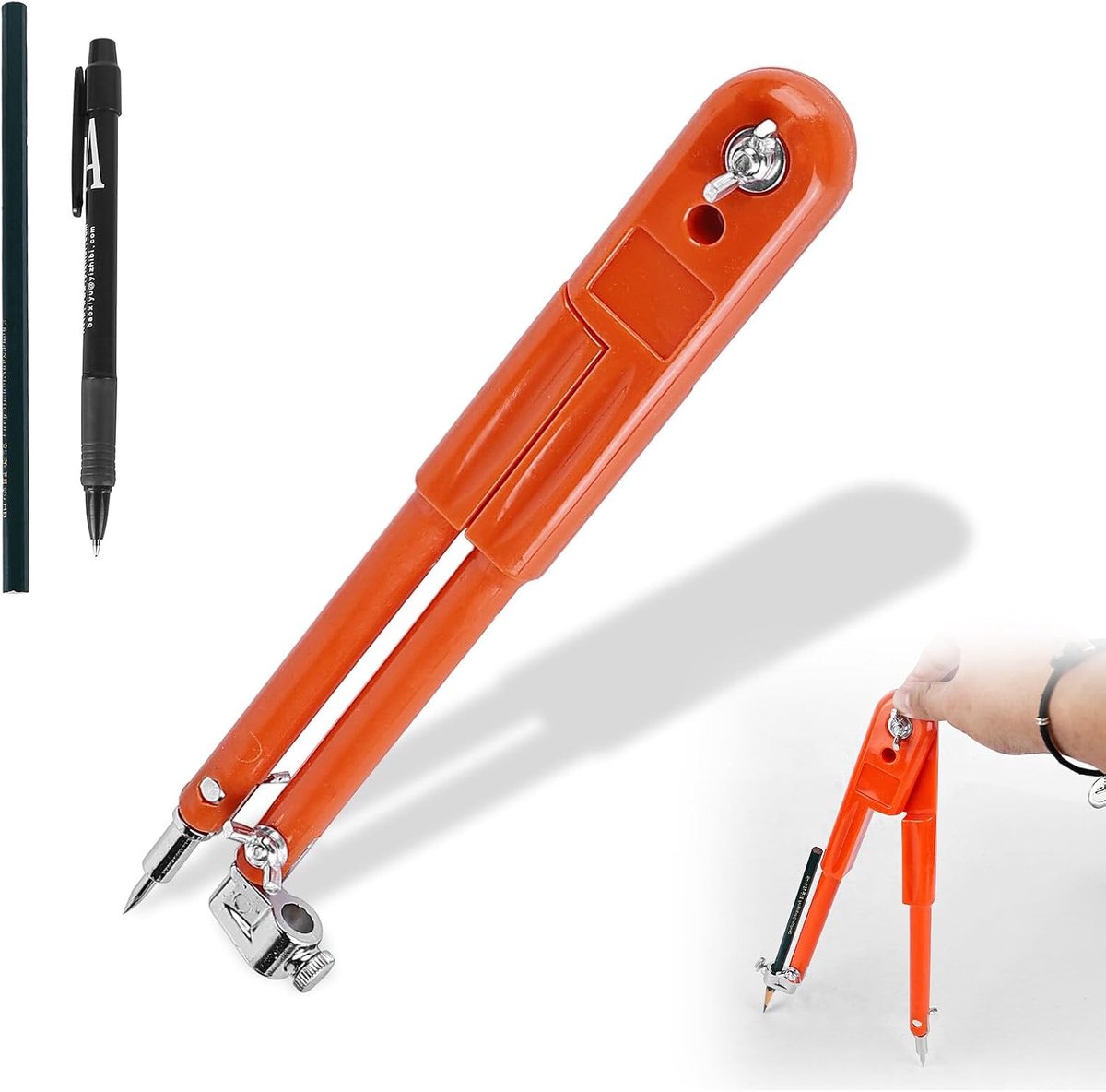 Tekencompas 25 cm - Houtbewerking - Verstelbare radius marker - Voor nauwkeurig tekenen - ShopVlot