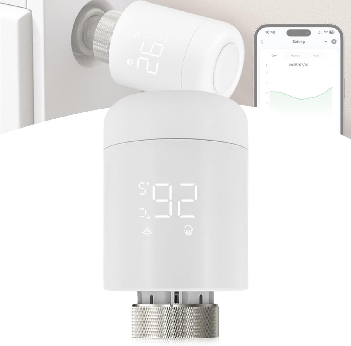 Radiatorthermostaat WiFi - Intelligente temperatuurregeling - App en spraakbediening - Altijd aangename warmte - ShopVlot