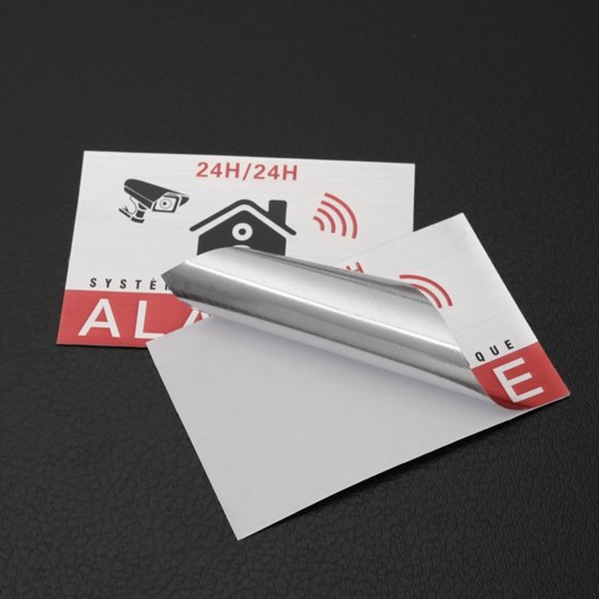 24-uurs Elektronische Monitoring Sticker - Veiligheid - 8,5x5,5 cm - Waarschuwing - Binnen en Buiten Gebruik - 10 Stuks