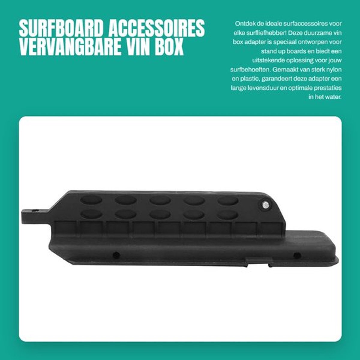 Surfboard Accessoires - Vervangbare Vin Box Adapter - Duurzaam en Sterk - Geschikt voor Stand Up Boards - Perfecte Surfervaring