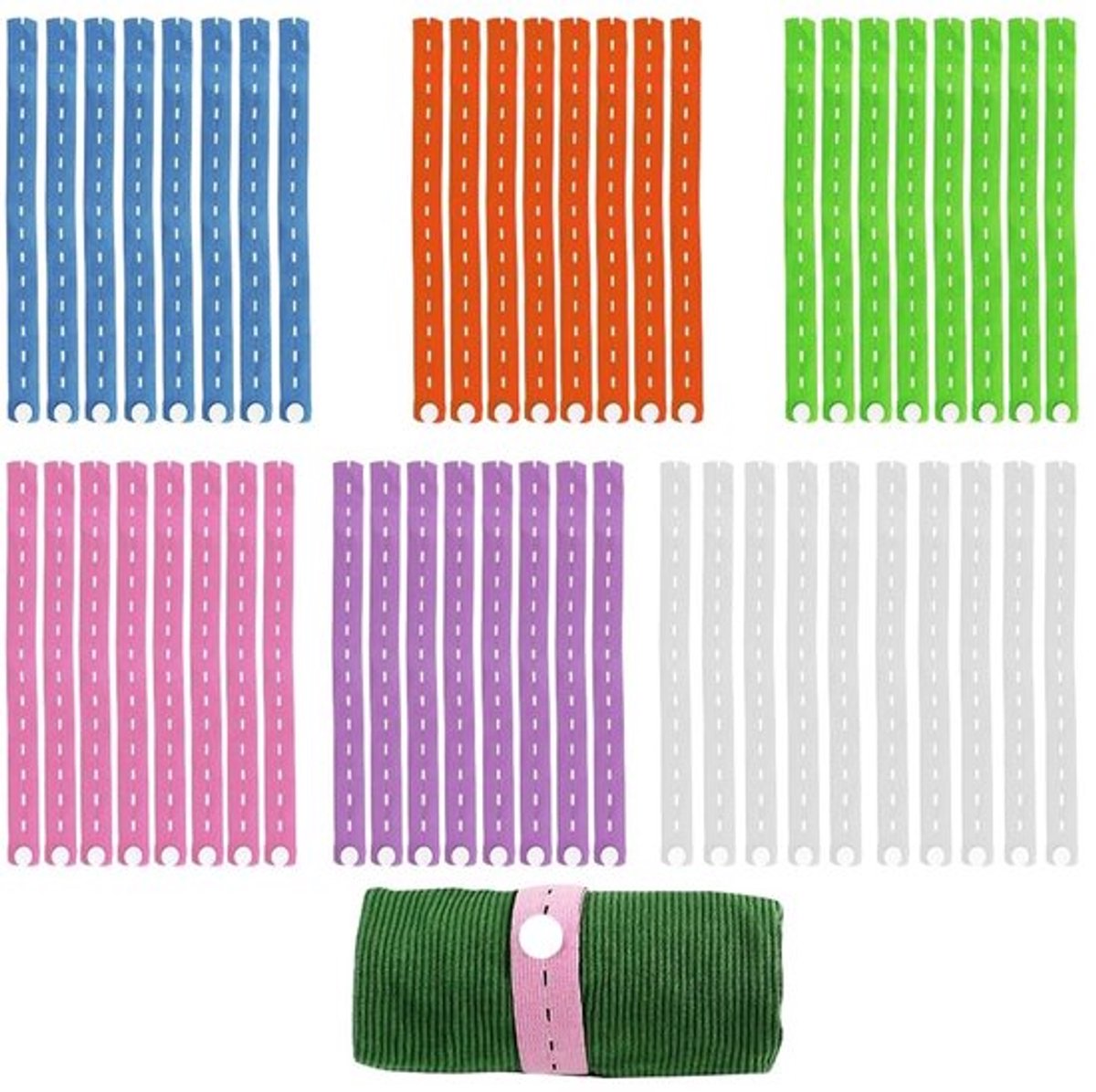 Elastieken 50 Stuks - Knoopsgatelastiek - Sjorbanden - Kabelbinders - Kledingopslag - Nylon 24,5 x 2 cm