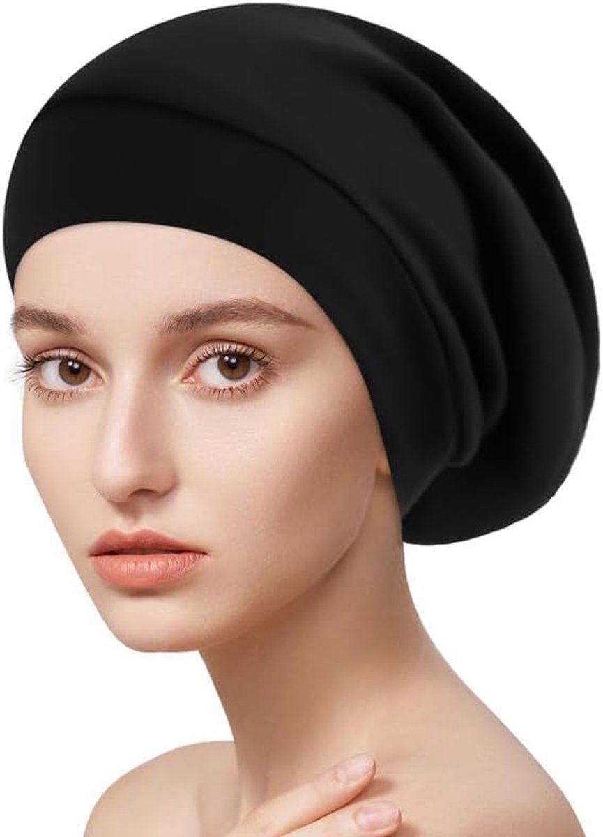 slaapmuts zwart - 63 cm - met binnenste sleutels - ideaal voor een goede nachtrust - ShopVlot