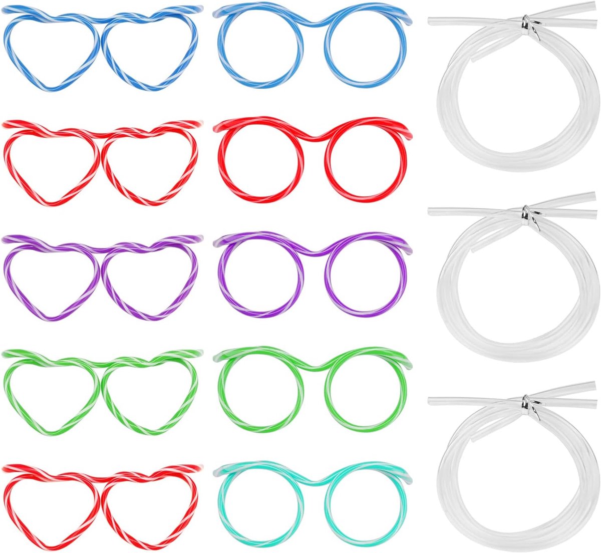 Rietjes 10 Stuks - Herbruikbare Dummyrietjes - Leuk Ontwerp - Voor Feestjes en Verjaardagen - ShopVlot