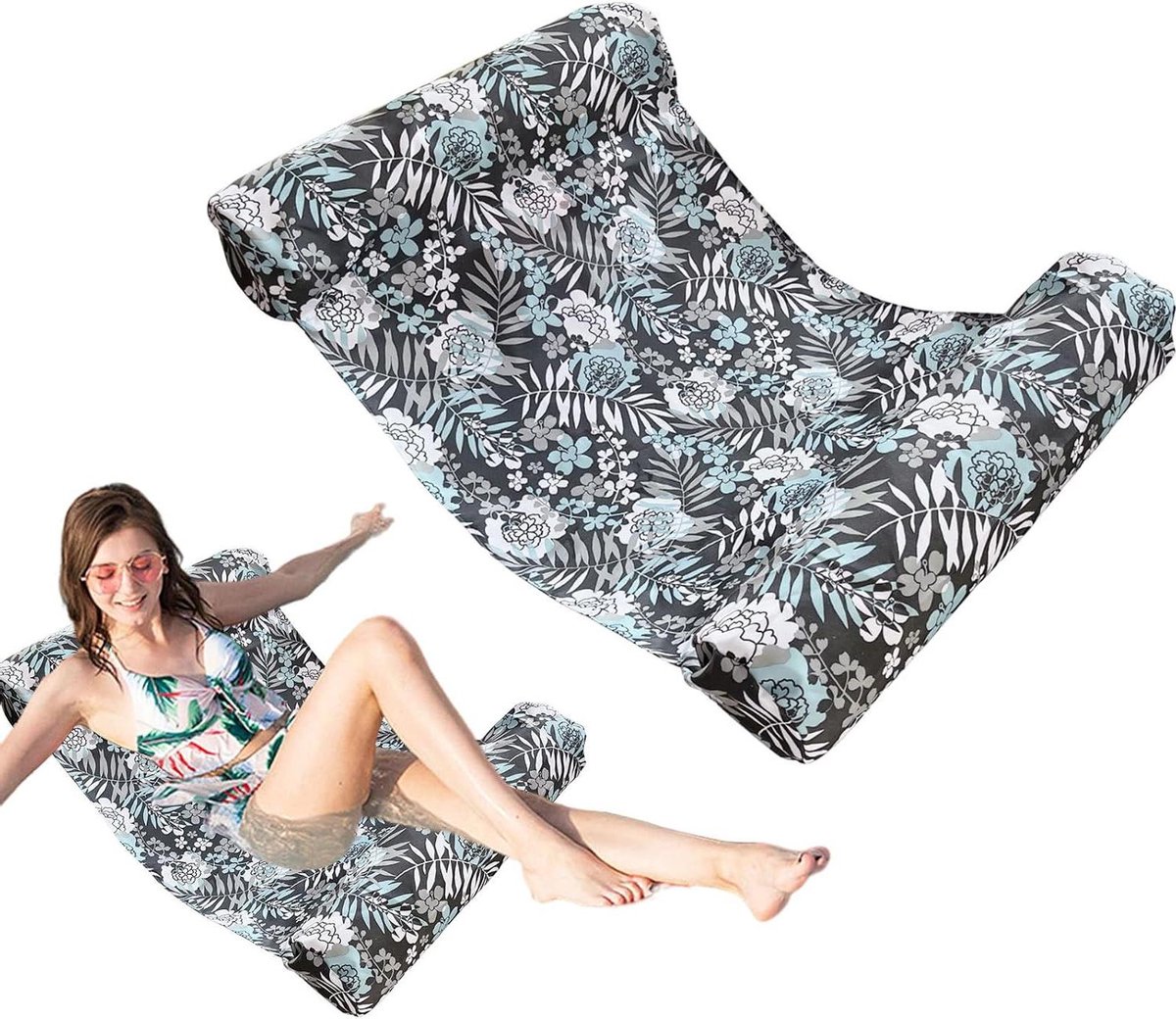 Opblaasbare Zwembadhangmat - Drijvend Bed - Ontspannen op Water - Grote Draagkracht - 130x70cm - Meerdere Prints