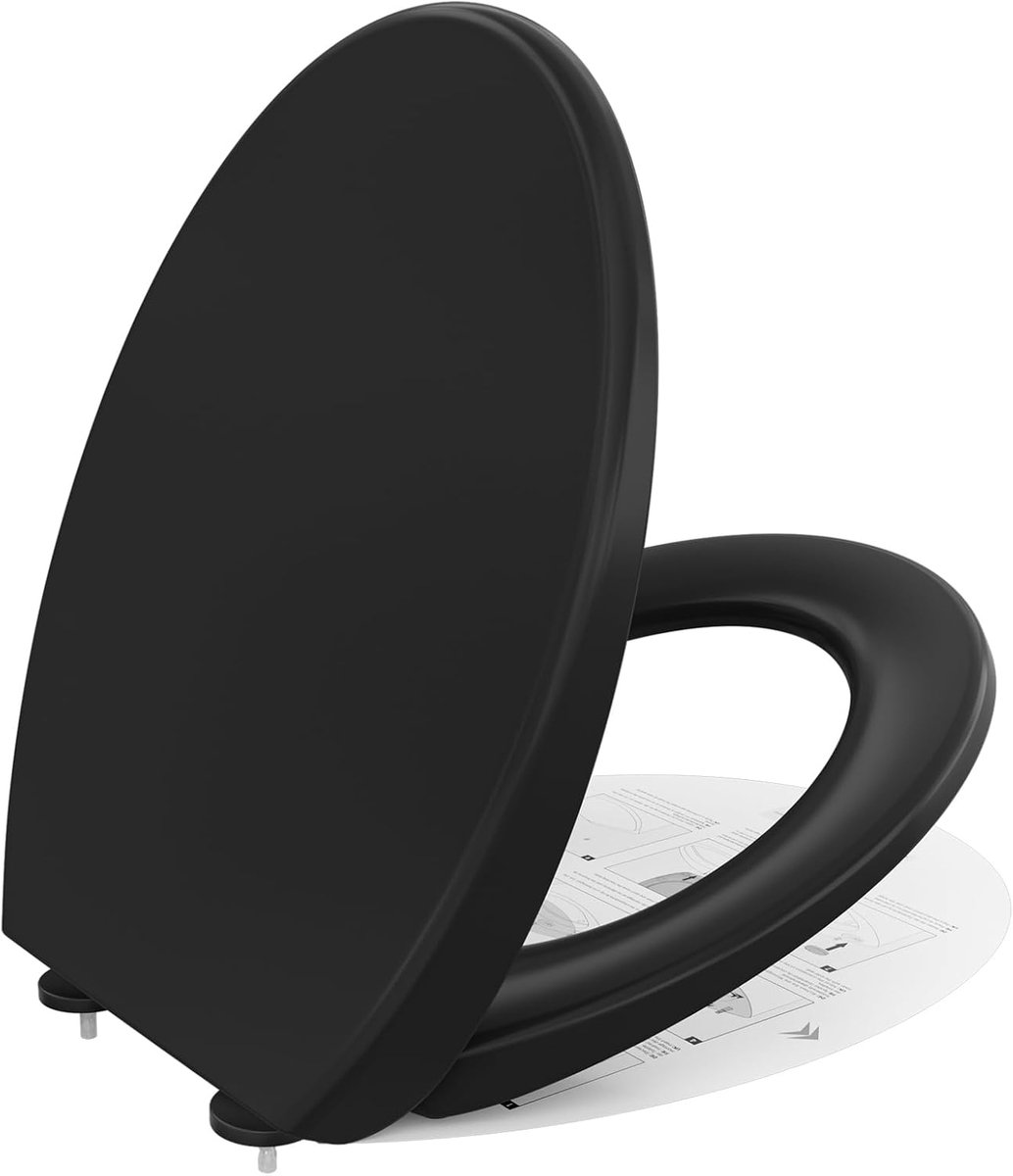 WC-bril met Softclose Demping - Ovaal Model - Zwart