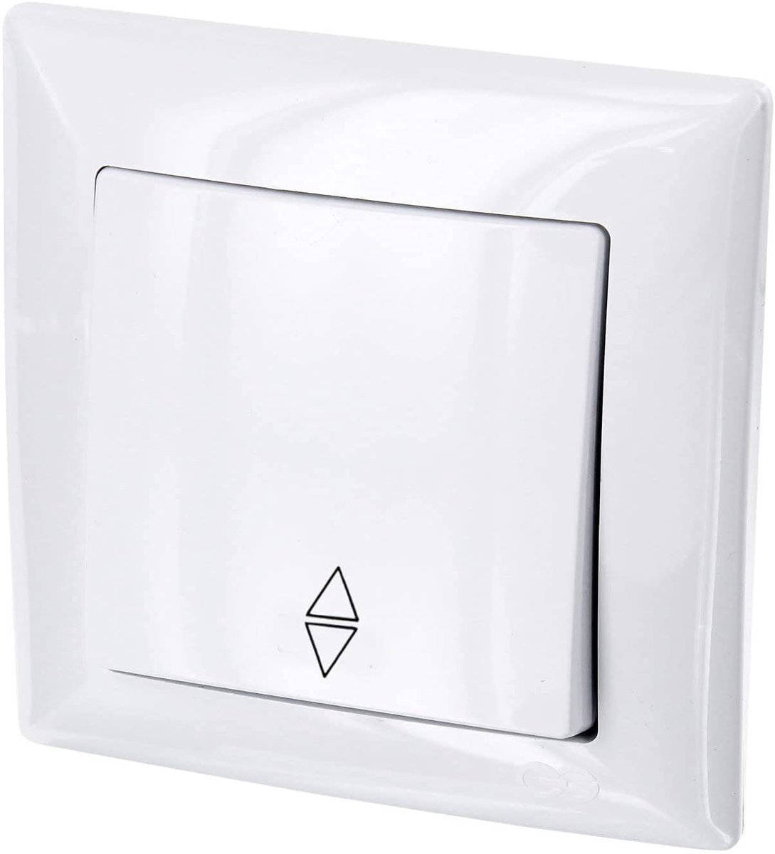 UP switch switch - all-in-one - frame + recessed insert + cover (series G1 pure white) - ShopVlot