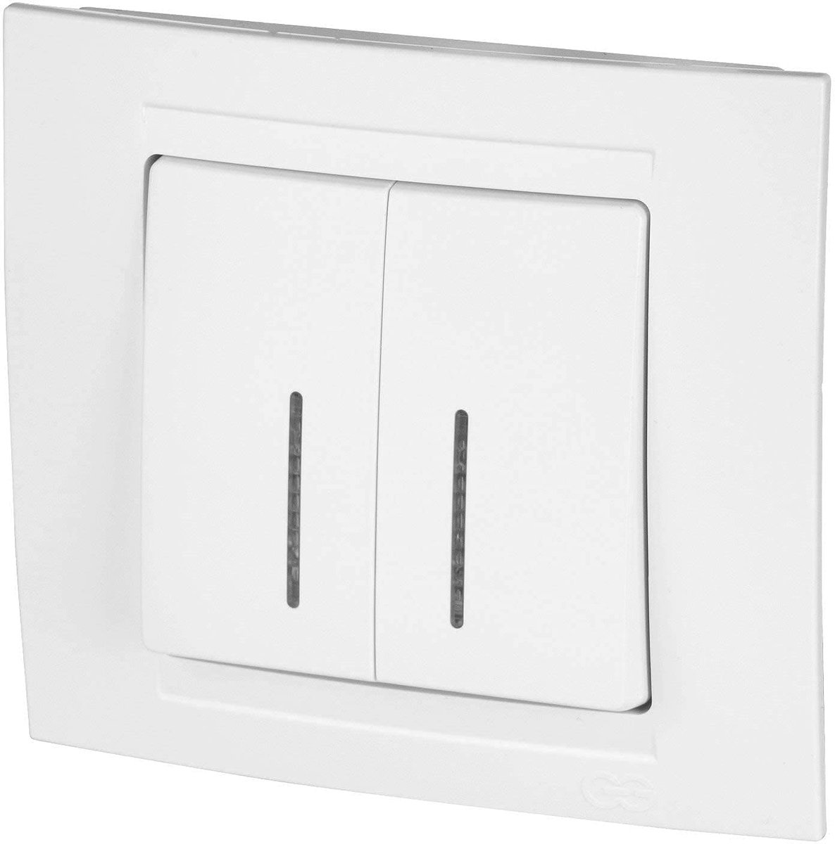 Inbouwserieschakelaar, LED, steekklem, all-in-one, serie M1 zuiver wit - ShopVlot