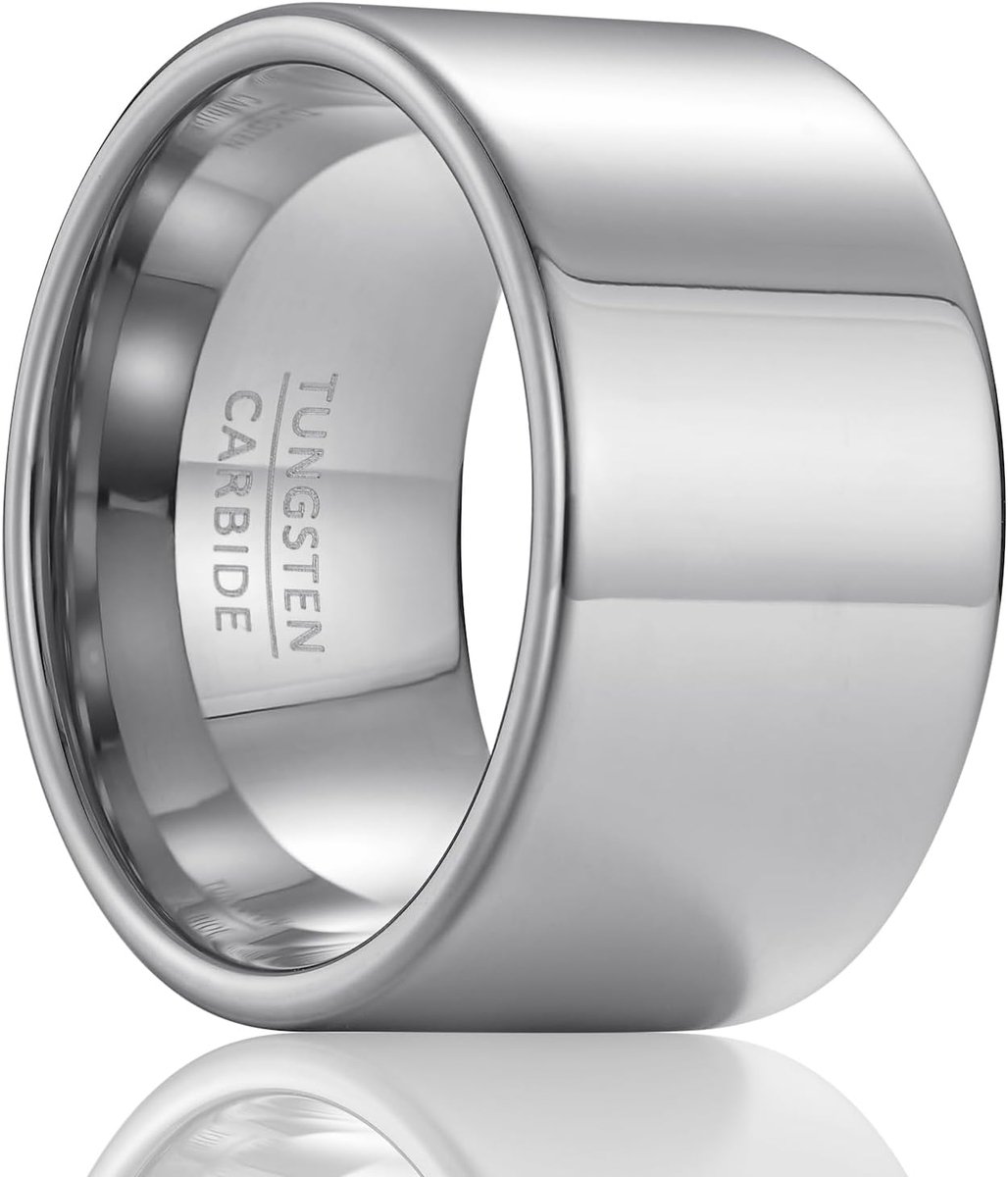 1 Men Classic Luxury Big Thumb Finger Tungsten Steel Ring Domination Wide 14mm Smooth and Comfortable Trendy Men Cool - ShopVlot