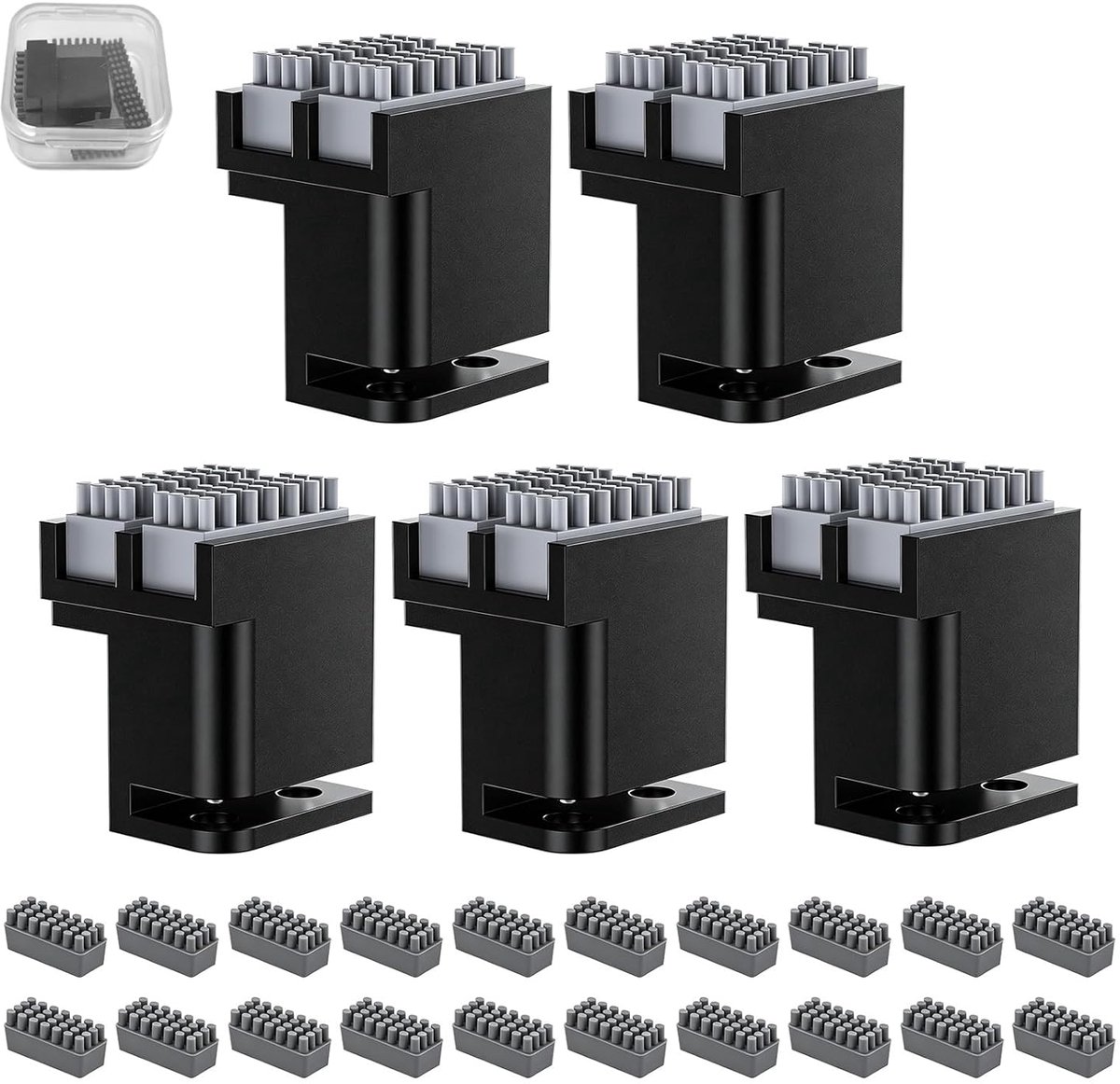 5 borstels met 4 extra siliconen borstels, siliconen reinigingsborstels voor verwarmd bed, compatibel met P1P P1S X1 - ShopVlot