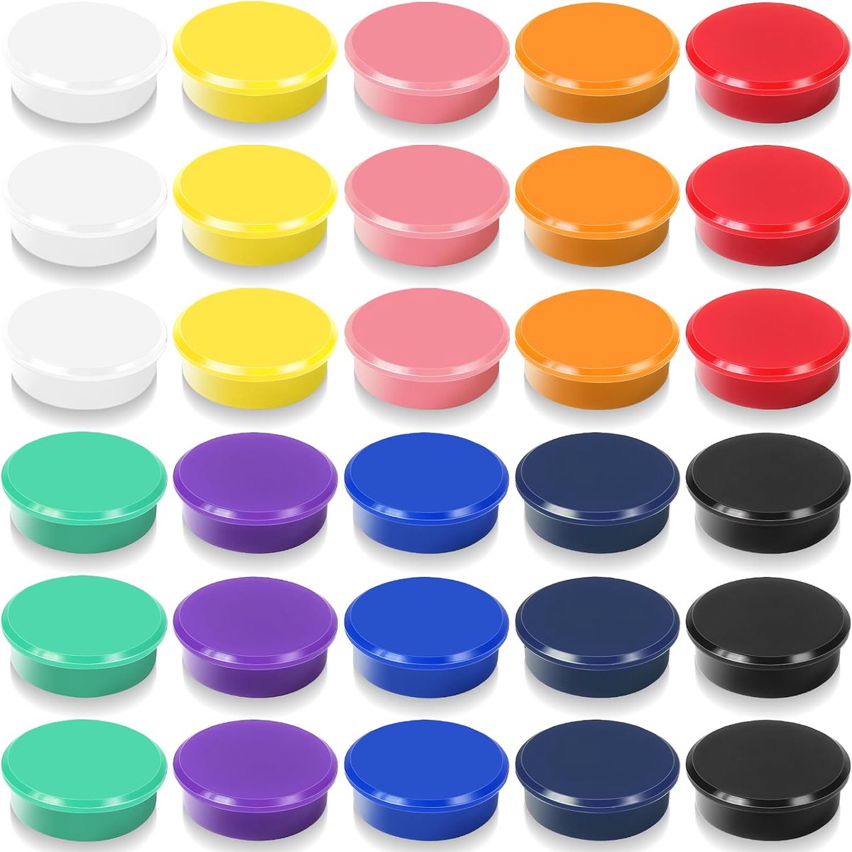 DUJEM Fridge Magnets - 30 Pieces Strong Round Magnets in 10 Colors - ShopVlot