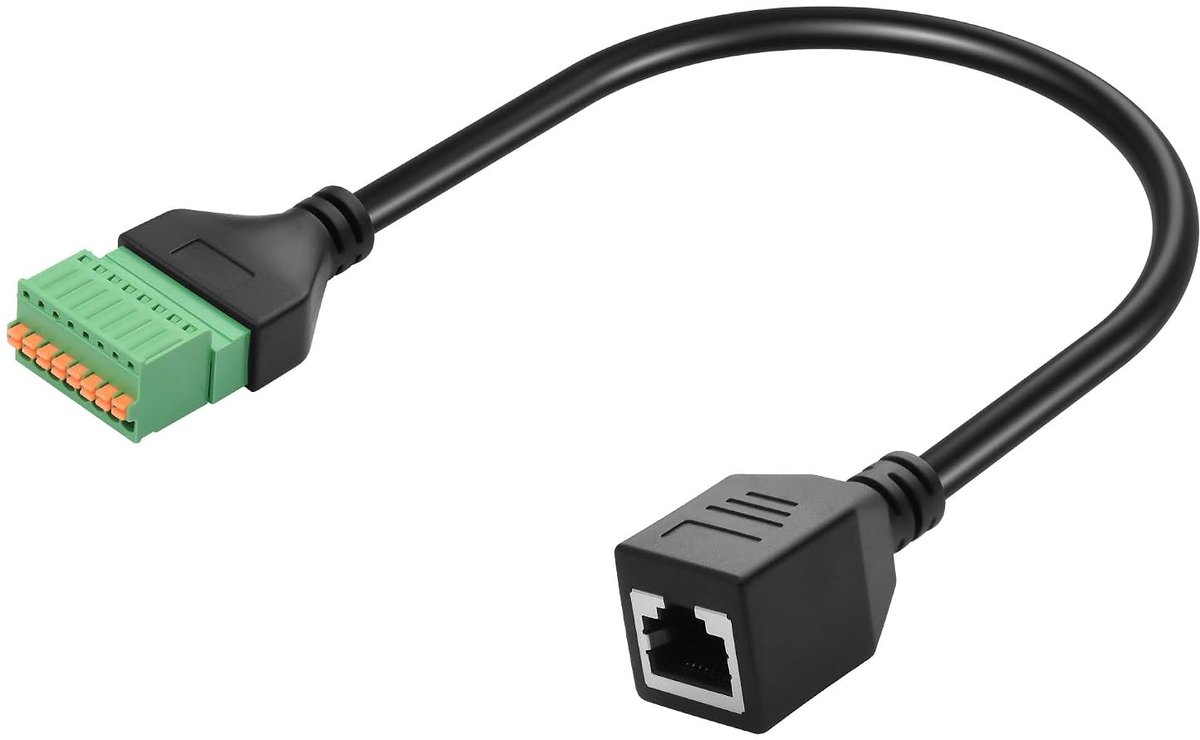 GINTOOYUN RJ45 8p8c Female 8 Pole Spring Terminal Ethernet Cable Cat6e RJ45 Female 6 Pin Seamless Removable Fast Crimp - ShopVlot