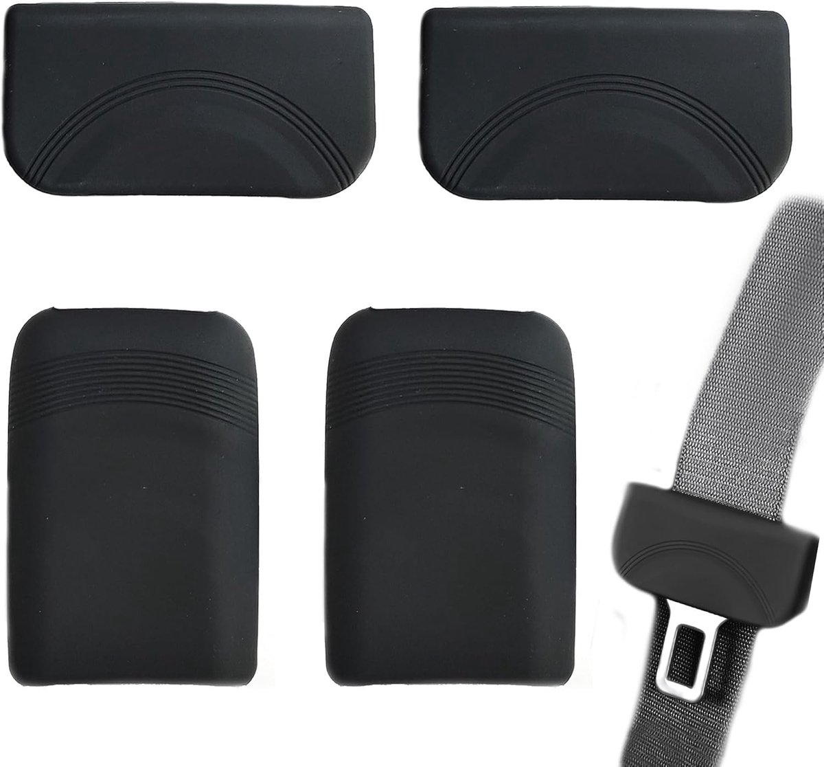 ZAHD Pack of 2 Silicone Seat Belt Covers Scratch-Resistant Washable Soft and Durable Universal Seat Belt Covers for - ShopVlot