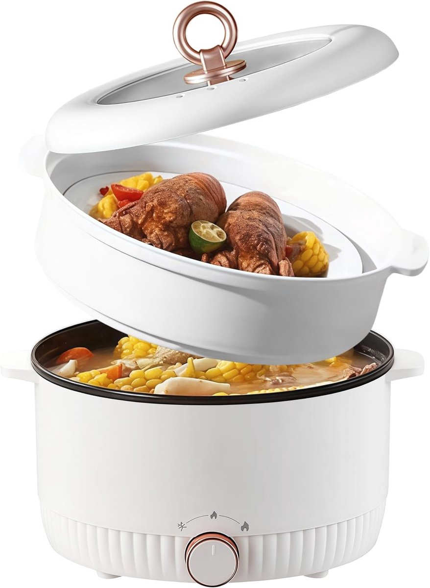 Elektrische Hot Pot - Zwart - 1,5 L - Met Verstelbare Temperatuurregeling - Voor Gezellig Samenzijn